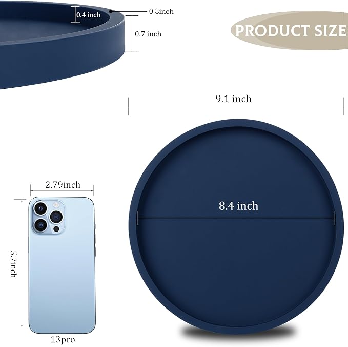 Silicone Bathroom Tray Coffee Table Decor Perfume Organizer, Waterproof - Image 5