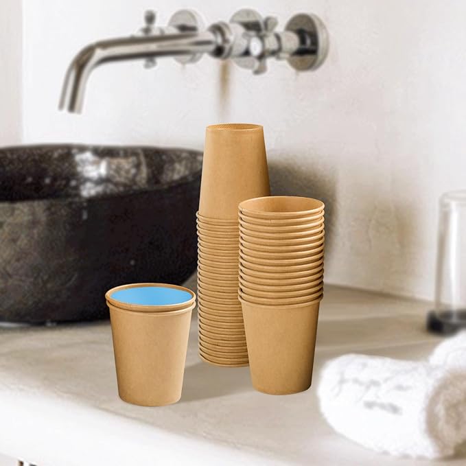 Clawsoff 300 Pack 5 oz Paper Cups Disposable Kraft Mouthwash Cups Small | - Image 5