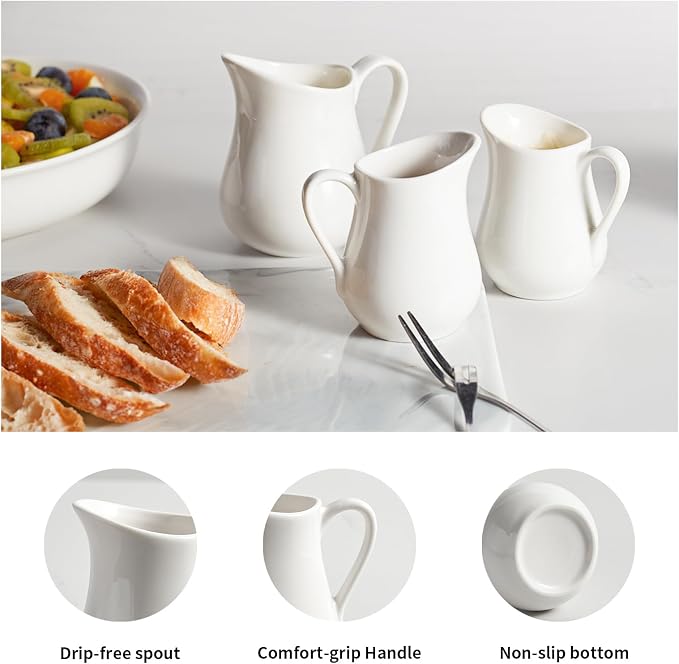 Gurygo 2 Pack 10 Oz Classic White Creamer - Image 4