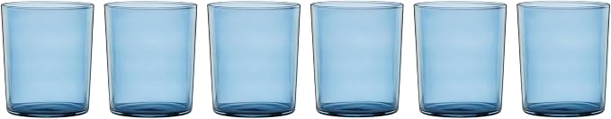 Oneida Drinkware, Stackables Blue Drinkware, 8.5 Oz & 14 Oz Capacity, Glass - Image 2