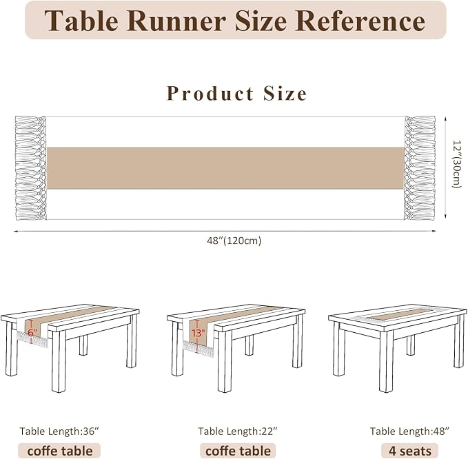 Boho Macrame Table Runner with Tassels 48in Blue Farmhouse Runner | Macrame - Image 6