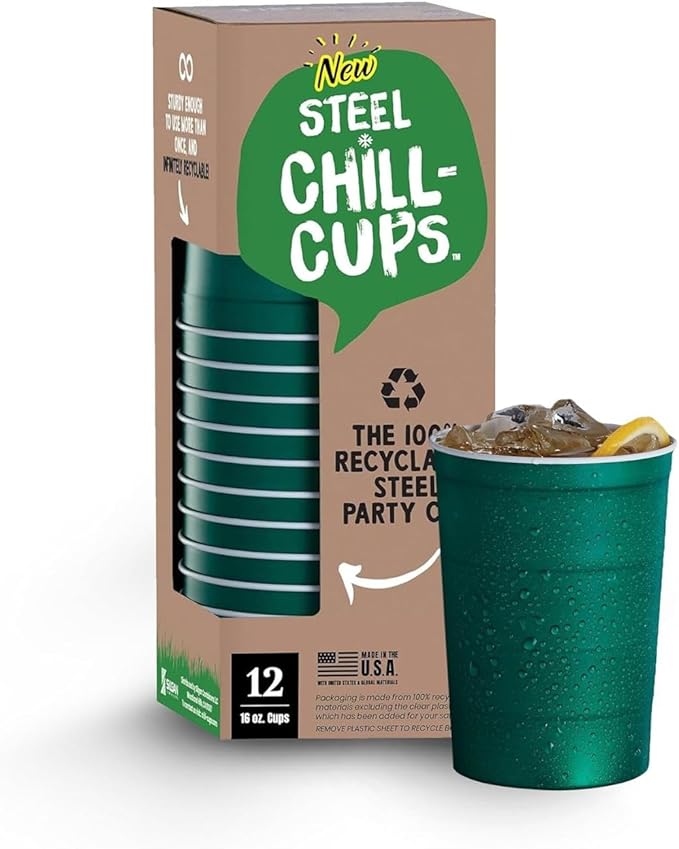 Steel Chill Cups 16 oz. Durable & Reusable Party Cups by SteelChillCups