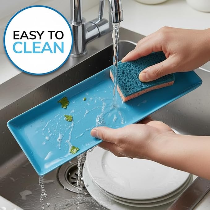 US Acrylic Coastal Plastic Serving Trays 15” x 5” | Narrow Unbreakable Reusable - Image 6