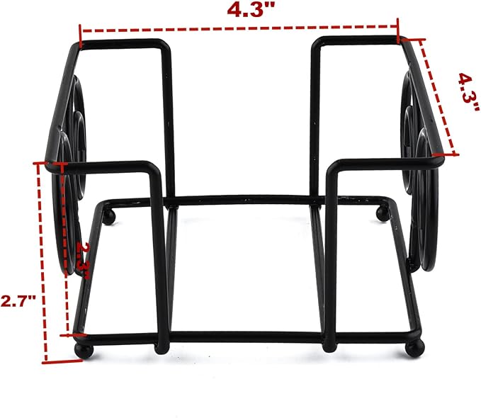 Coaster Holder 4.3 Inch Black Iron Metal Holder Storage Caddy - Image 2