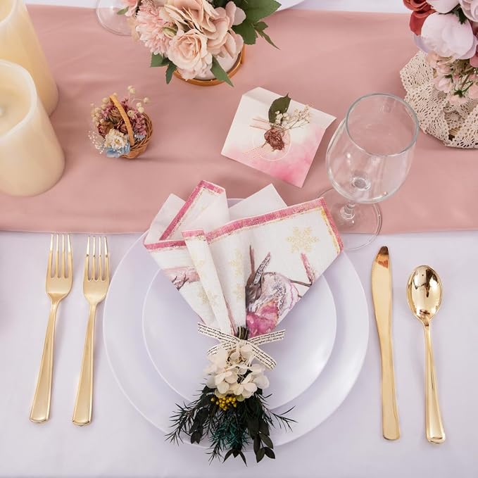 100pcs White Plastic Plates for Party - Image 5