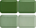 4 Pieces Serving Trays Melamine Platters Reusable Rectangle Party Trays by Tiangrid