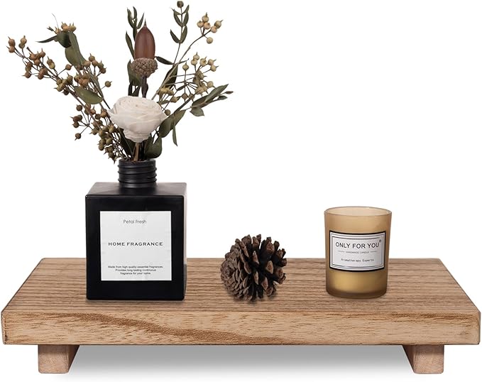 Wood Bathroom Tray Farmhouse Decor Kitchen Soap Holder, 11.8"x7" Brown | by zoocatia
