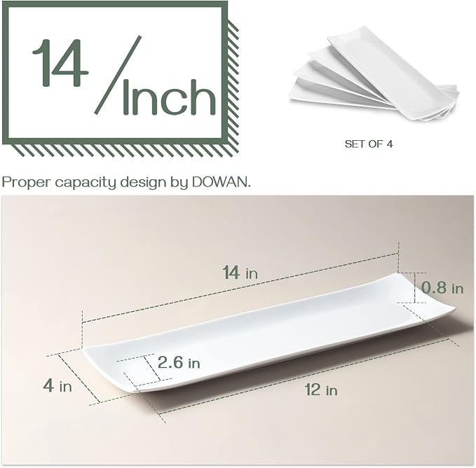 DOWAN 14" Sushi Plate Set of 4 - Image 6