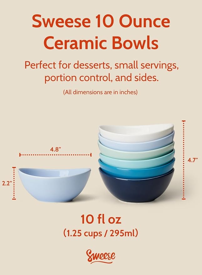 Sweese 10 oz Small Porcelain Bowls - Image 2
