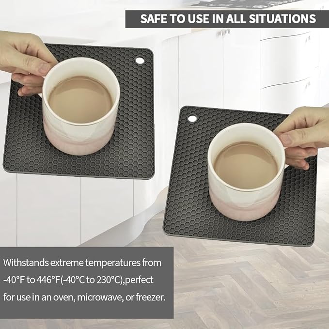Silicone Trivets for Hot Pots and Pans, Heat Resistant Durable Flexible - Image 6
