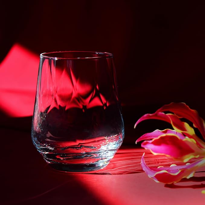 Krosno Textured Drinking Glasses, Water and Juice, Wine and Cocktails, 54 fl. oz - Image 5