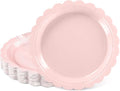 NatNarr 30 Pcs Pink Paper Plates, Bridal Baby Shower, Oil- and Water-Resistant by NatNarr