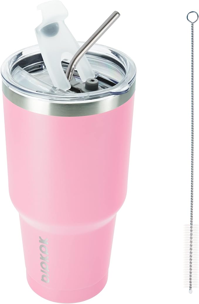 BJPKPK 30 oz Tumbler with Lid and Straw, Insulated Stainless Steel Cup | Double by BJPKPK