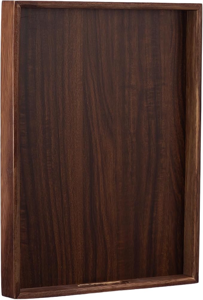 Wooden Serving Tray with Handles, Wood Decorative Trays - Image 8