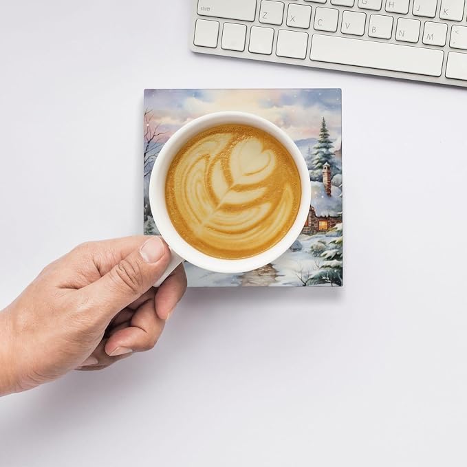 Coasters Set of 6, Coasters for Drinks Absorbent Stone - Image 7