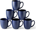 AmorArc 16 oz Coffee Mugs Set of 6, Large Ceramic Coffee Cups-Matte Blue | by AmorArc