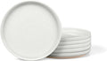 LIANYU Stoneware Dinner Plates Set of 6, 7.75 Inch Small Ceramic Salad Dessert by LIANYU