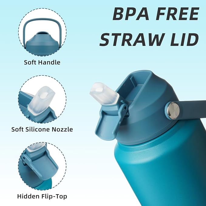 BJPKPK 32oz Insulated Water Bottle, Stainless Steel Bottle - Image 2