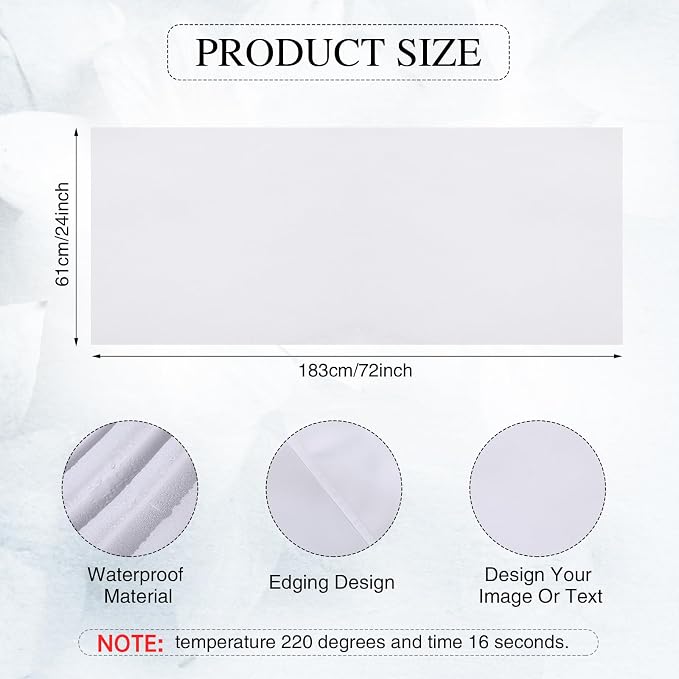1 Pcs White Sublimation Table Runners Blanks 24 x 72 Inch Polyester White Table - Image 2