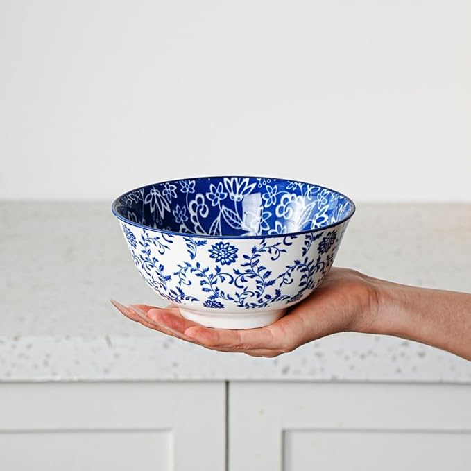 Ceramic Soup Bowls Set - 24 Oz Deep Cereal Bowl - Image 2