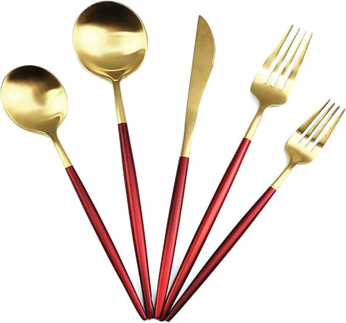20-Piece 18/10 Stainless Steel Flatware Silverware, Luxury Dinnerware Set by Gugrida