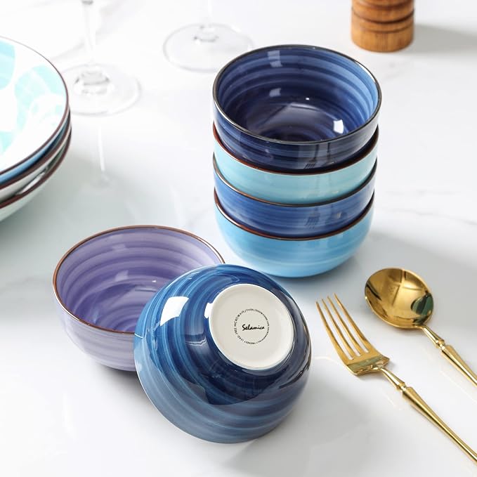 Selamica Ceramic 12 Oz Dessert Bowls Set, Small Bowls - Image 4