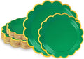 50 Pcs Green Paper Plates by LIKAJON