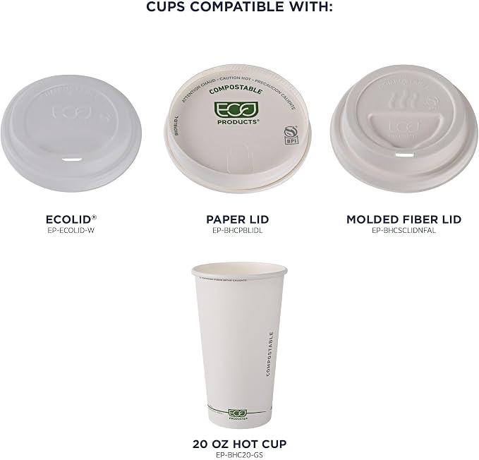 ECO PRODUCTS GreenStripe Disposable Paper Hot Cups, 20 oz, Paper To-Go Cups - Image 5