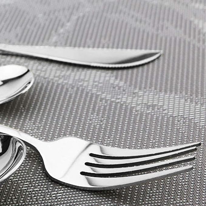 JASHII 30-Piece Stainless Steel Satin Finish Flatware Set, Mirror Polished - Image 3