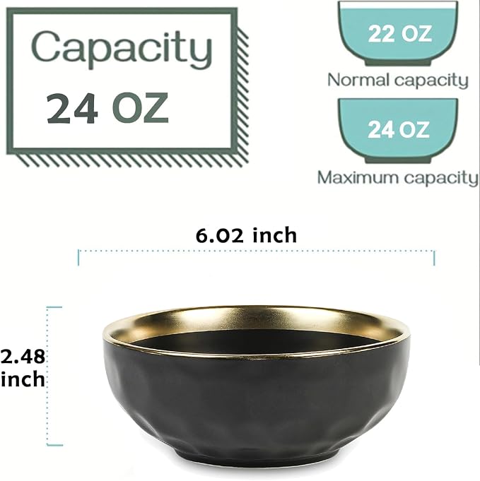 vicrays Ceramic Salad Bowls Set - Image 2