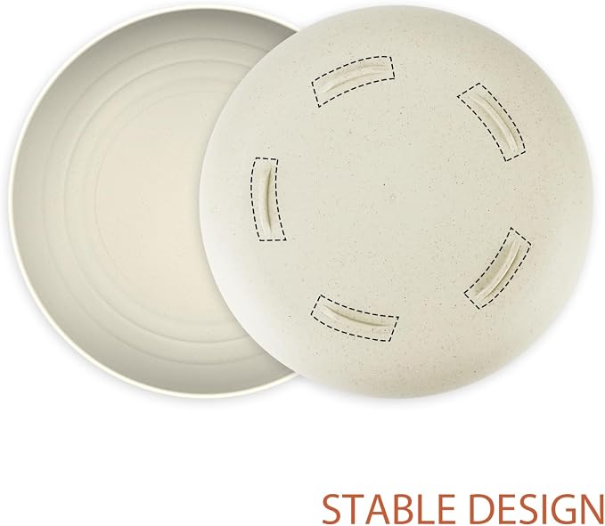 Large Wheat Straw Dinner Plates - Image 5
