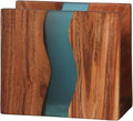 Acacia wood & Transparent Epoxy resin Napkin holder by LAVAUK