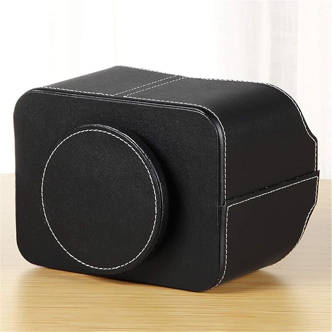 PU Leather Remote Control Holder, 360 Degree Spinning Desk TV Remote Caddy - Image 4