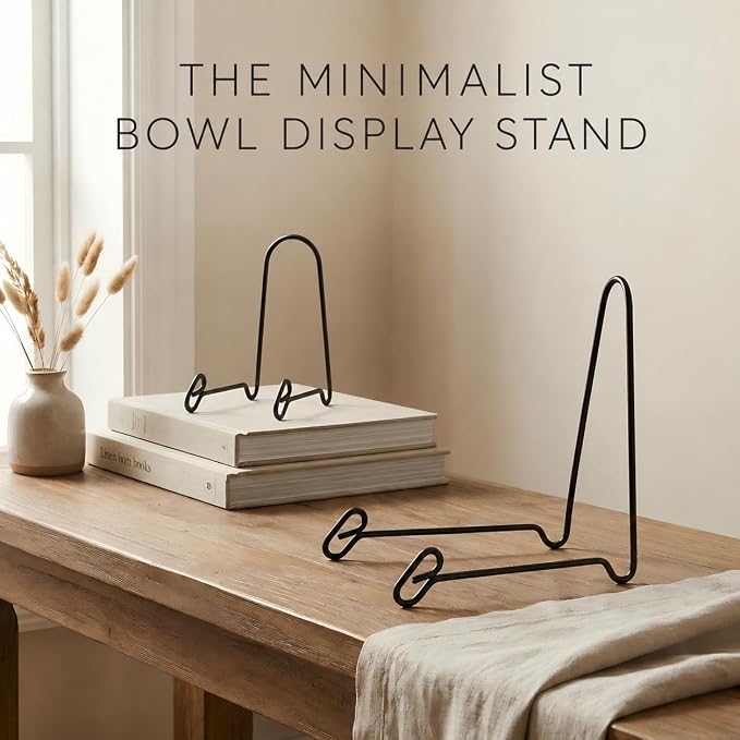 Artliving (4 Pack Black Display Stand Easel Iron Bowl Stands - Image 7