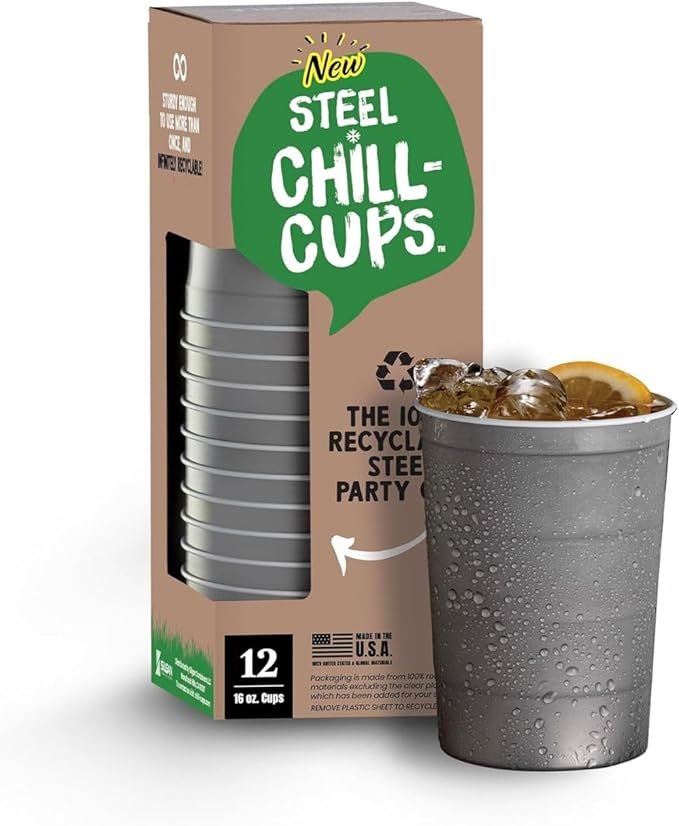 Steel Chill Cups 16 oz. Durable & Reusable Party Cups by SteelChillCups
