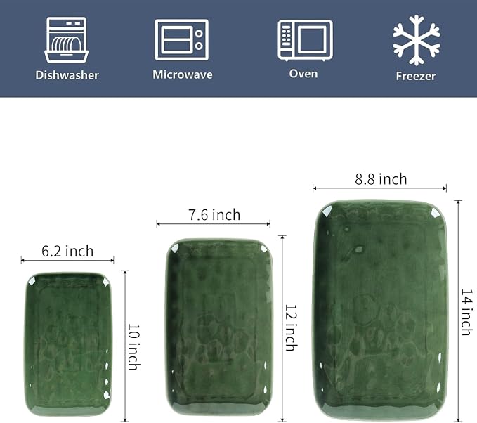vicrays Ceramic Rectangle Serving Platters - Image 2