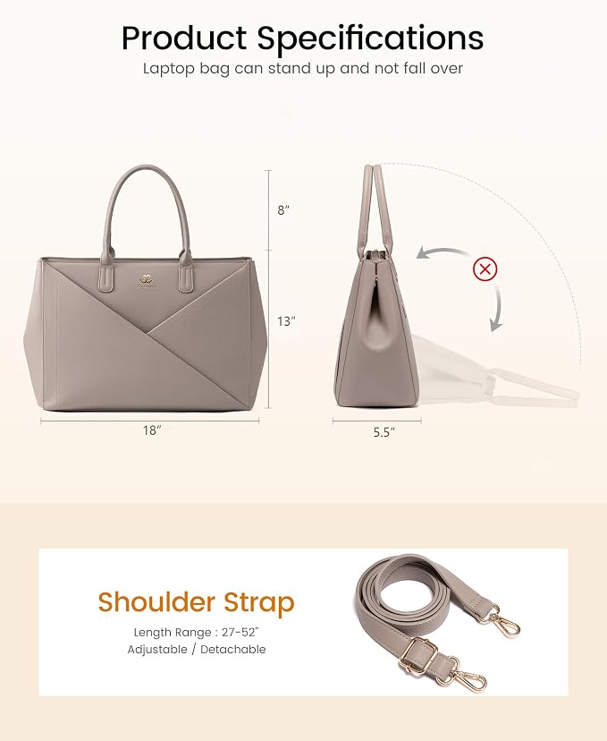 LOVEVOOK Laptop Work Tote Bag for Women - Image 6