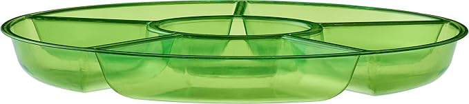 Plasticpro 6 Sectional Round Plastic Serving Tray/Platter - Image 7