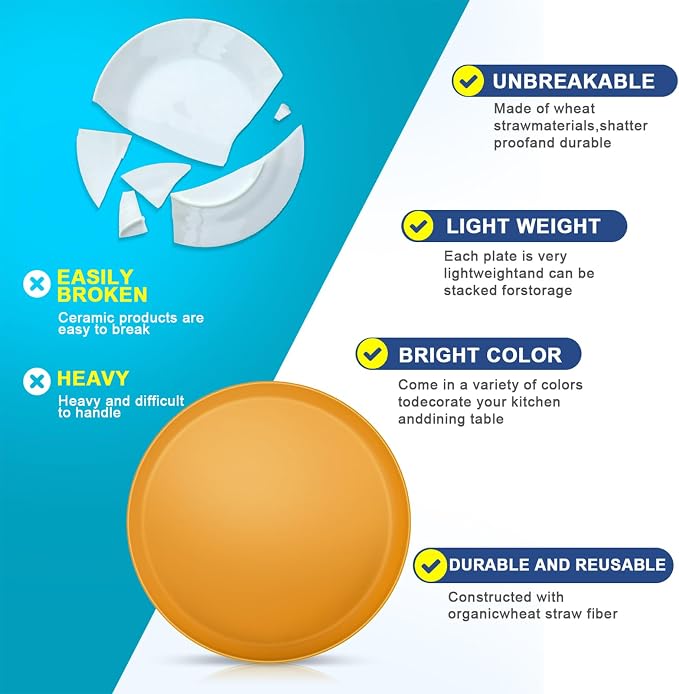 Unbreakable Dinner Plates Set of 8 - Image 5