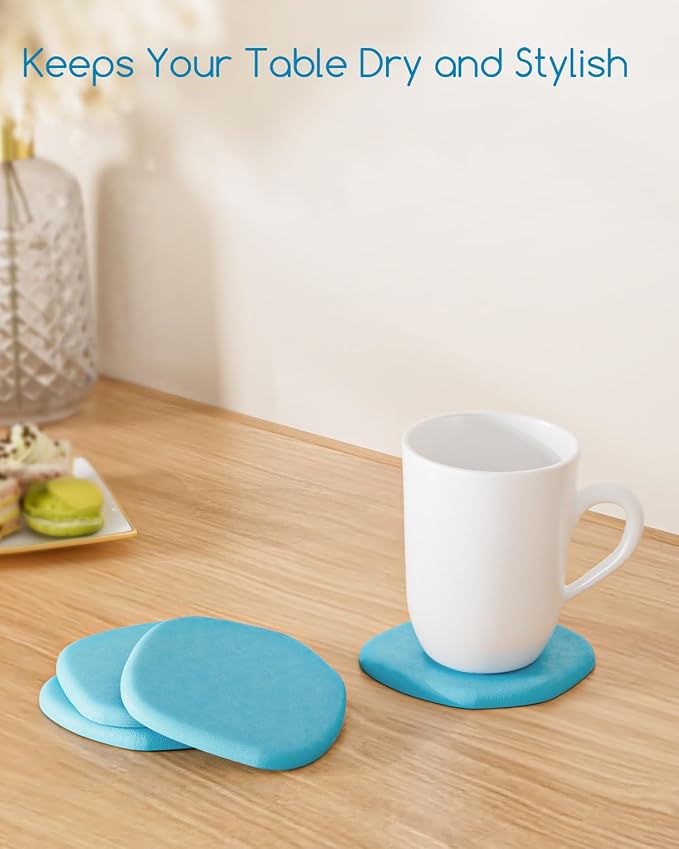 Diatomaceous Earth Coasters, Heat-Resistant, Modern Stone Design, Dark Gray - Image 6