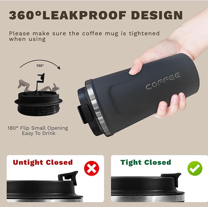 SPLMIFA Travel Coffee Mugs Leak-Proof, Reusable Coffee Cups - Image 5