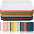 Gerrii 18 Pcs Plastic Fast Food Trays Bulk Restaurant Serving Cafeteria Tray by Gerrii