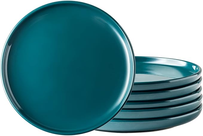 AmorArc Ceramic Dinner Salad Plates Set of 6, 8.5 Inch Stoneware Dishes Set | by AmorArc