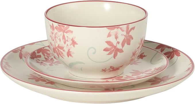 Gibson Home Admiral Hall 12-Piece Matte Stoneware Dinnerware Set – Dinner Plates - Image 4