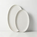 Serving Dishes, Durable Ceramic Platters, Ribbed Rim, Microwave and Dishwasher by VaseVessel