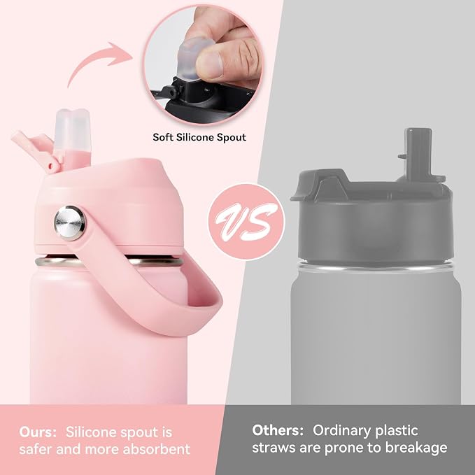 Fijinhom 18oz Insulated Stainless Steel Water Bottle, Wide Mouth Double Wall - Image 4