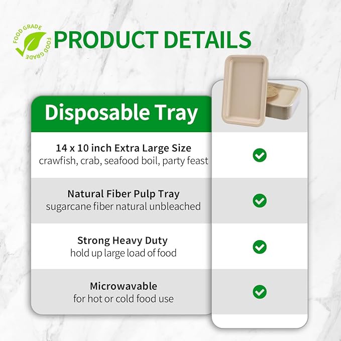 50 Pack 14 Inch Disposable Food Trays - Image 4