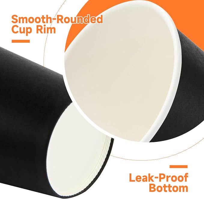METAPRINT 50 Pack 12 oz Disposable Coffee Cups - Image 4
