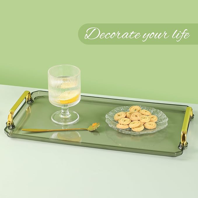Serving Tray with Handles Serving Tray Valet Tray Plastic Serving Trays - Image 2
