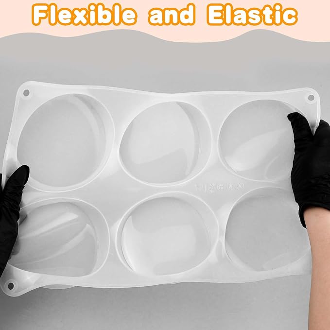 Round Coaster Resin Molds, Large 6 Cavity Extra Deep Coaster Molds | 4 Inch - Image 7